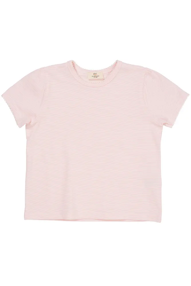Stribet T-shirt med Flæseærmer - Ballerina fra Copenhagen Colors