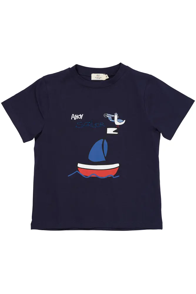 T-shirt med Print i Navy fra Copenhagen Colors