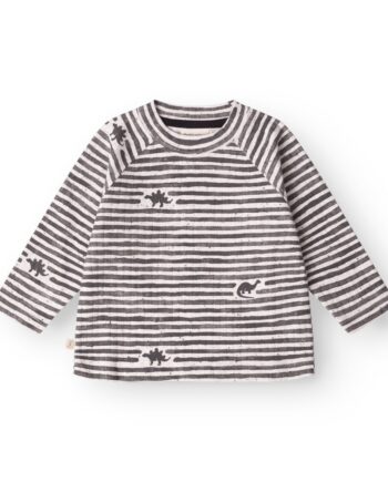 That’s Mine Aksel T-shirt – Mono Dino Stripe til børn