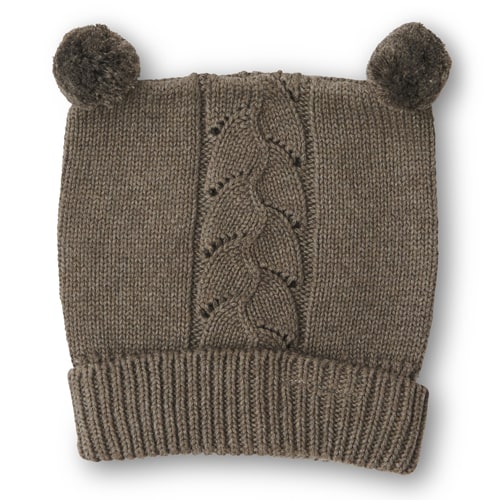 That's Mine Chapette Strikket Beanie – Jordbrun Melange til Børn