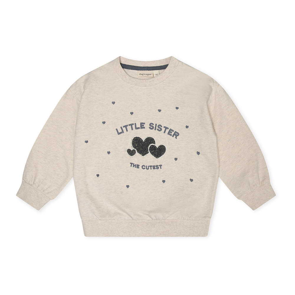 Finley Lillesøster Sweatshirt – Lys Creme Melange Tilbud!