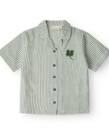 That Apos   Mine Ino Skjorte Green Stripe 80cm 12m