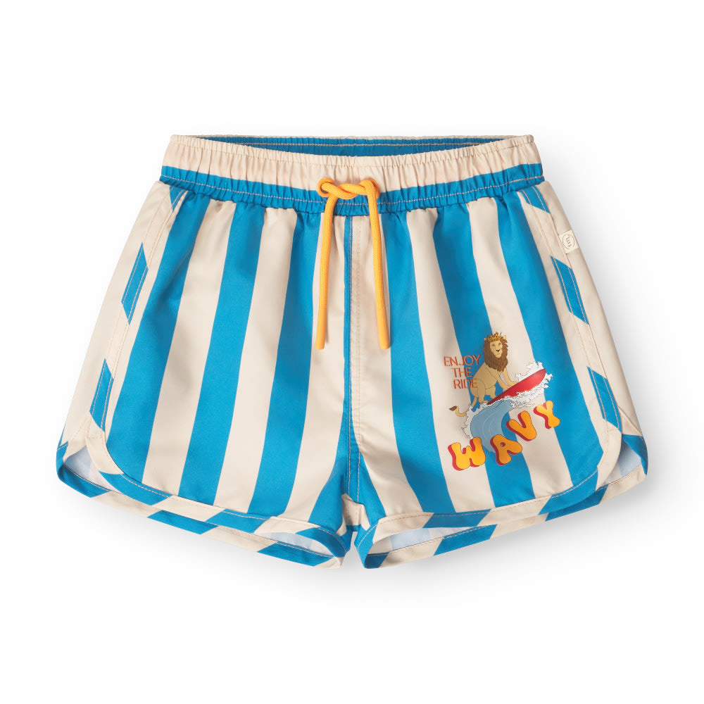 That Apos Mine Lai Svømmeshorts Block Stripe Blue 68cm 6m