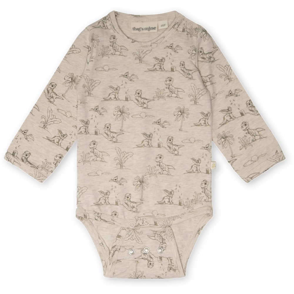 Mika Bodystocking med Dino Motif – Økologisk Komfort