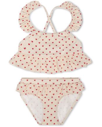 That's Mine Saga Bikini – Lots Of Love Rød med UV50 Beskyttelse