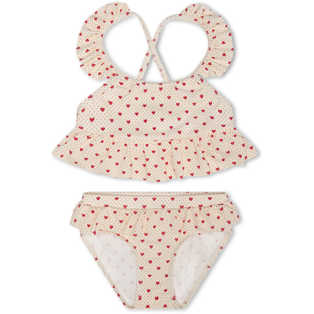 That's Mine Saga Bikini – Lots Of Love Rød med UV50 Beskyttelse