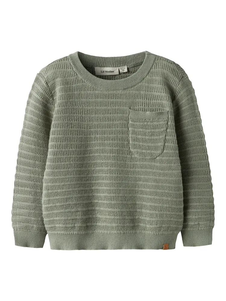Thunder Striktrøje i Seagrass fra Lil' Atelier - Stilfuld!