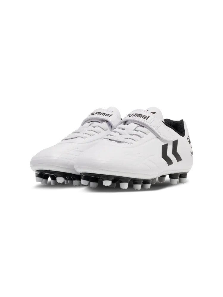 Top Star F G Jr – Hvide Fodboldstøvler med Velcro