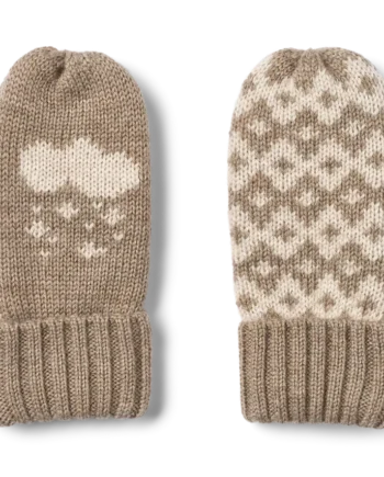 Towsi Jacquard Luffer - Grå Camel Melange til Børn