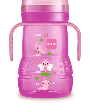 MAM Trainer Flaske 220ml – Spildsikker i Pink