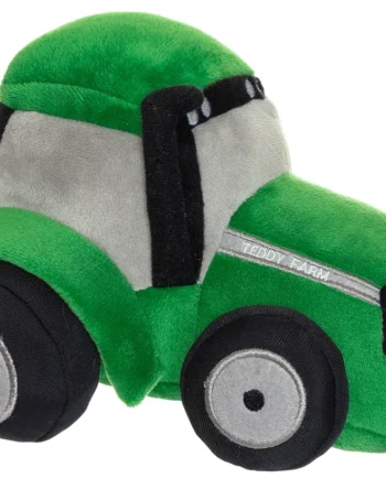 Grøn Plys Traktor med Sølvfælge - Fantastisk Legetøj!