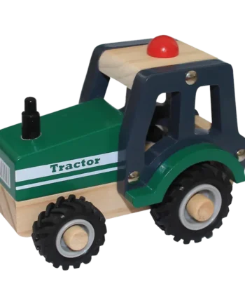 Traktor i træ med gummihjul - Fantastisk tilbud!