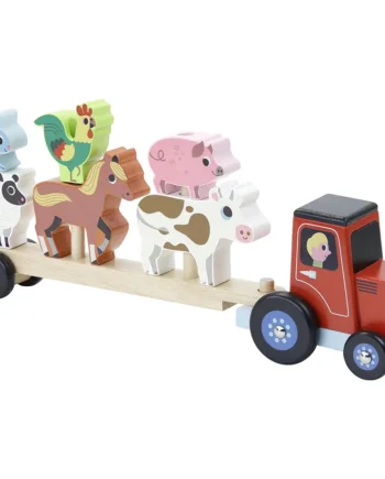 Traktor med Anhænger og Stabledyr - Fantastisk Leg!
