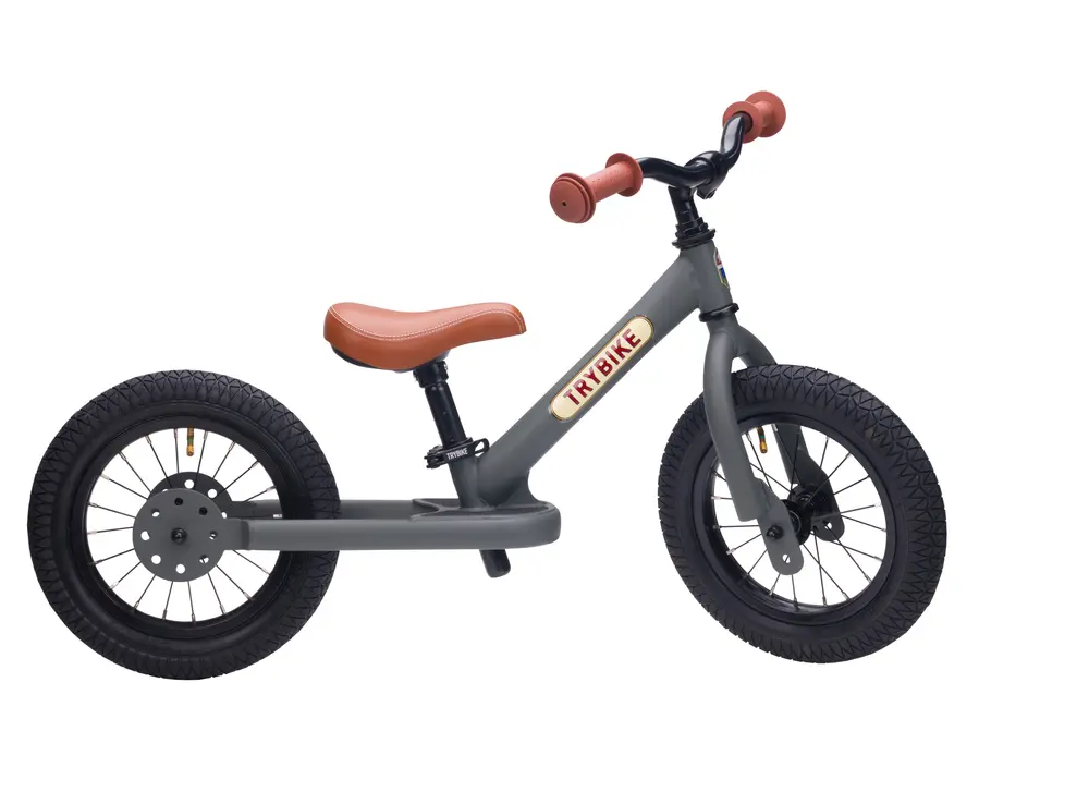 Retro Løbecykel i Antracit Grå – Perfekt til Balancetræning!