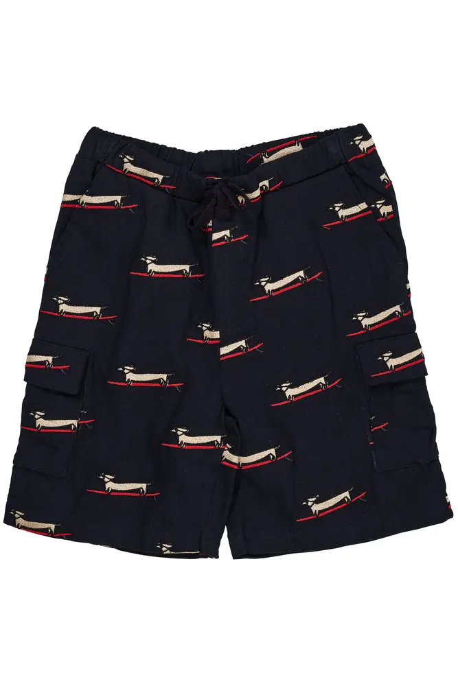 Twill Shorts med Lomme - Navystripe fra Copenhagen Colors