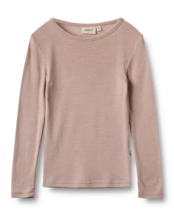 Uld T-shirt Ls Alfie - Dry Rose til børn - Vintertilbud!