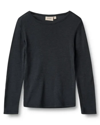 Uld T-shirt Ls Alfie - Navy til vinterens komfort