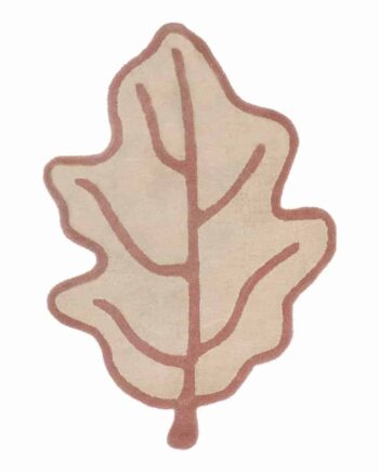 We Are Bitte Leaf Gulvtæppe - Rose Tilbud til Børneværelset