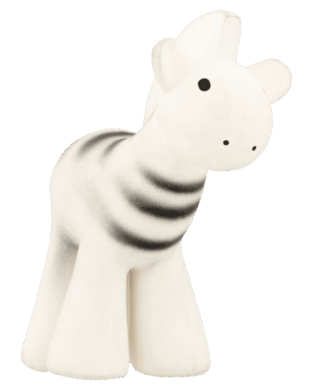 Sød gummi zebra med klokke - perfekt til tandlindring!