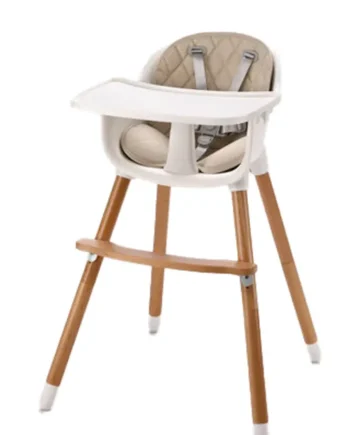 BeKids Højstol i Beige - Perfekt til Børnebordet
