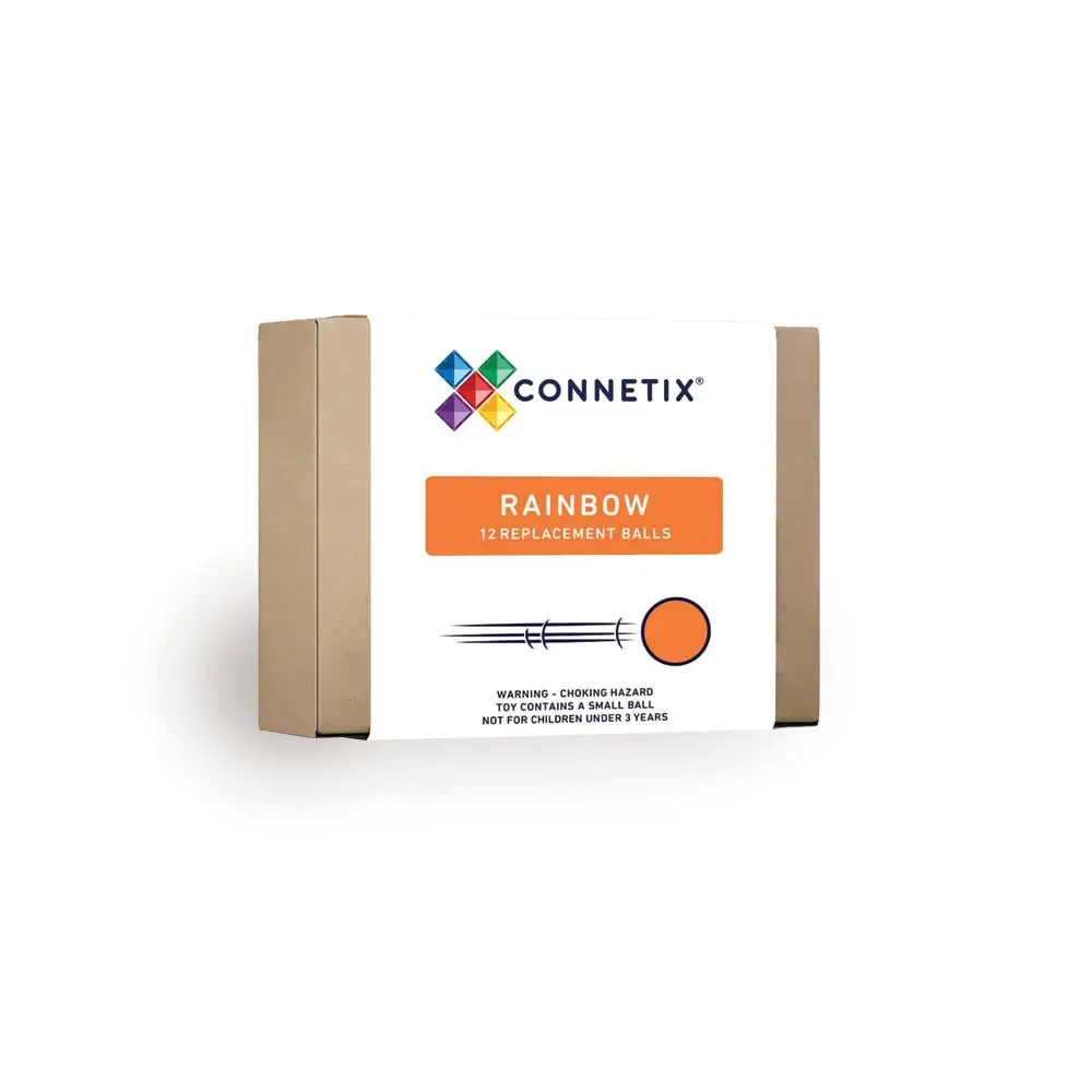 Kugler til Kuglebane - Connetix 12 Regnbuefarver