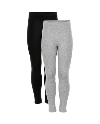 Basis Leggings - 2 par i grå og sort - Fantastisk tilbud!