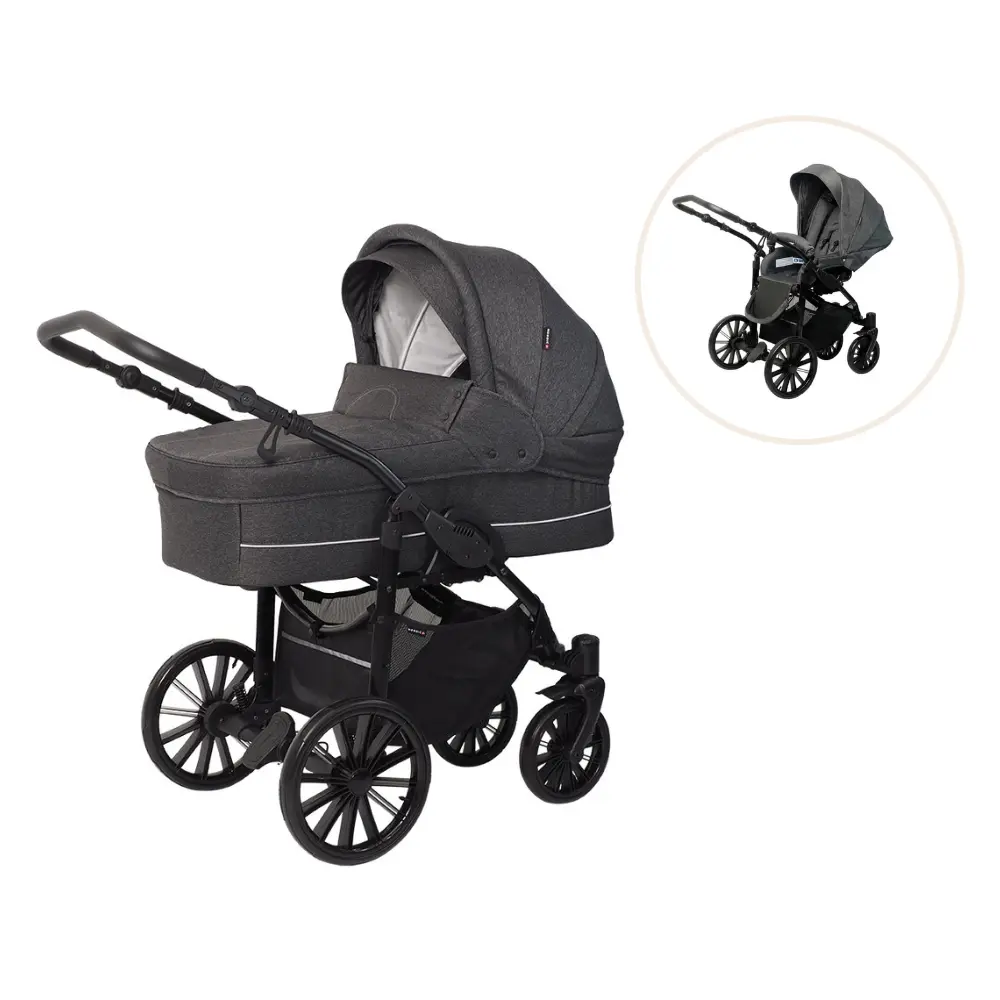 Nordic Lux Inkl Klapvognssæde Dark Grey Melange