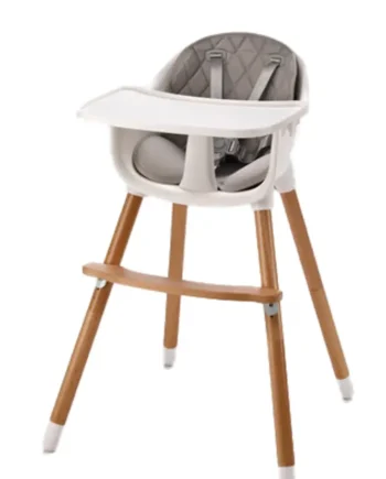 Elegant Grå Højstol fra BeKids – Perfekt til Børnebordet