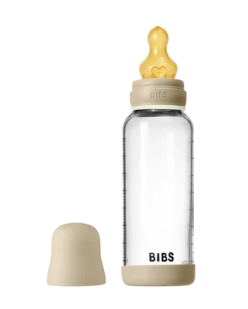 Bibs Glas Sutteflaske   Pk 240 Ml   Flow Vanilla Nat