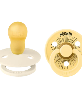 Bibs Moomin Sut Moomintroll 2pk Str   Ivory Pale Butter