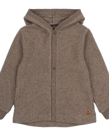 Bomuld Fleece Cardigan Med Hætte Melange Denver 56