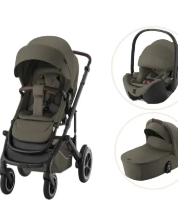 Smile 5z Lux Kombivogn med Autostol - Urban Olive Tilbud