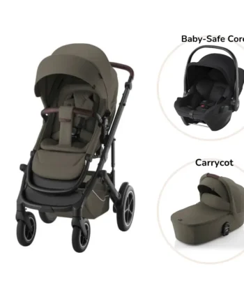 Smile 5Z Lux Kombivogn med Liggedel og Autostol - Urban Olive
