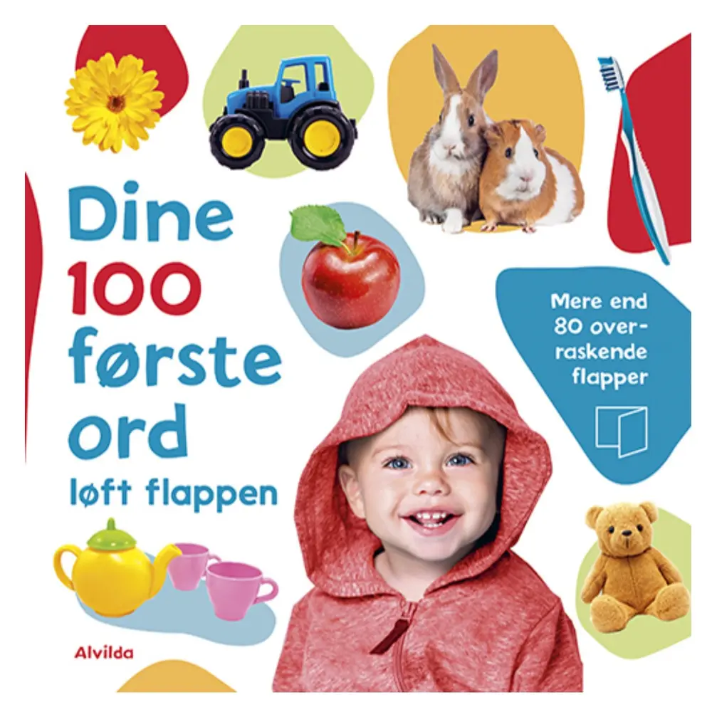 Dine Første Ord - Interaktiv Børnebog med Flapper