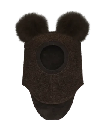 Elefanthue    Alpaca Pompoms Dark Brown Melange 50