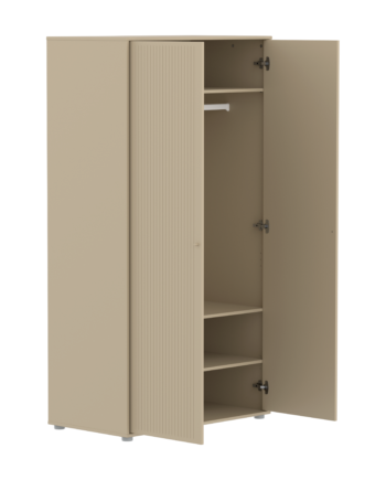 Flexa Saga Garderobeskab 200x100x55 Oat Riller Oat Ben Og Greb