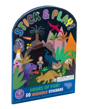Floss & Rock Dino Klistermærkebog – Kreativ Leg og Fantasi!