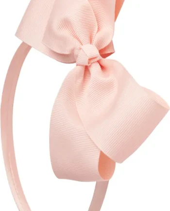 Ferskenfarvet satin hårbøjle – One-size tilbud!
