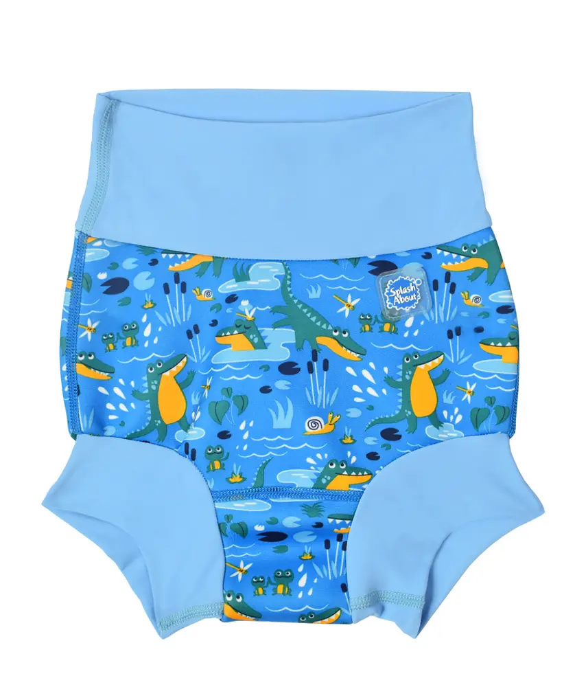 Happy Nappy Blebadebukser – Krokodille i Sump Blå
