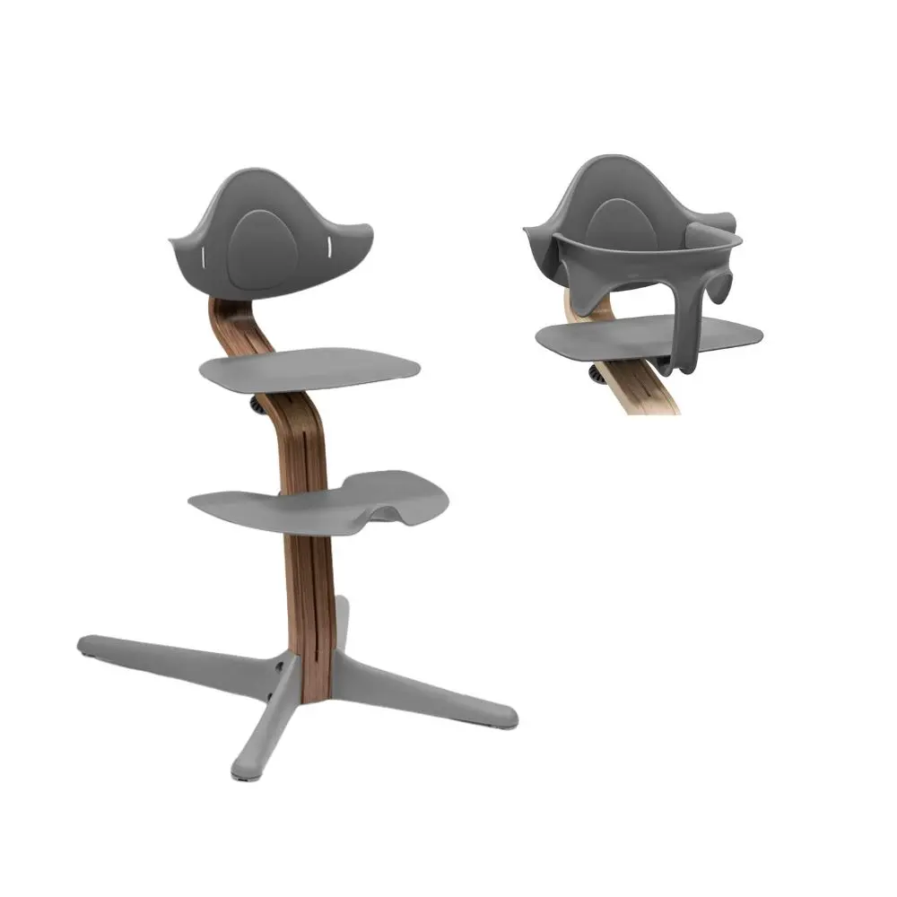 Stokke Nomi Højstol i Eg - Walnut Grey med Babysæt