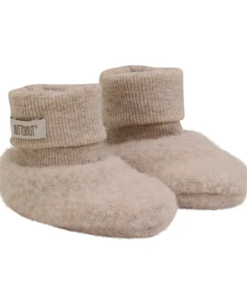 Huttelihut Uld Fleece Footies Camel Melange 74 80