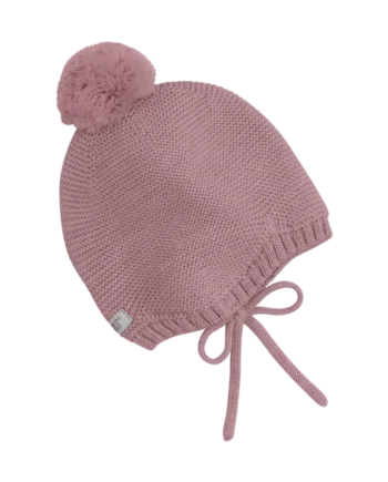 Huttelihut Uldstrikket Hjelm    Pompom Woodrose 44