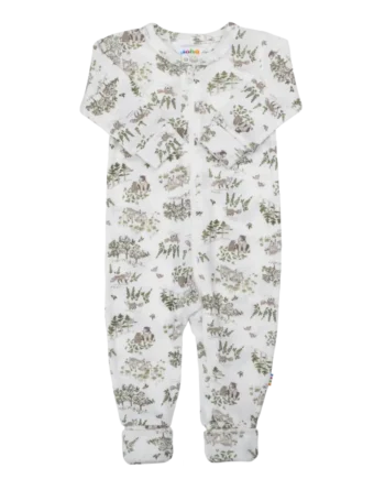 Praktisk uldjumpsuit med 2-i-1 fodfunktion fra Joha