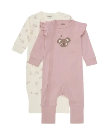 Praktisk 2-pak Jumpsuits fra BeKids - Søde detaljer!