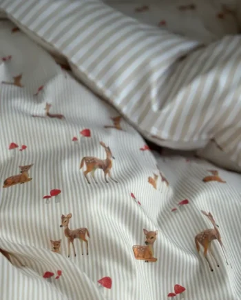 Bambi Beige Juniorsengetøj 100x140 cm – Kvalitet til børn