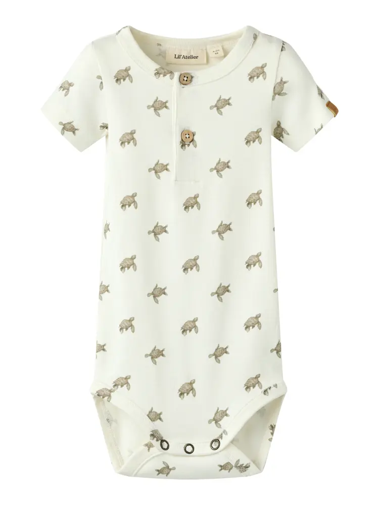 Lil Atelier Gayo Sar Kortærmet Slim Body Coconut Milk 68
