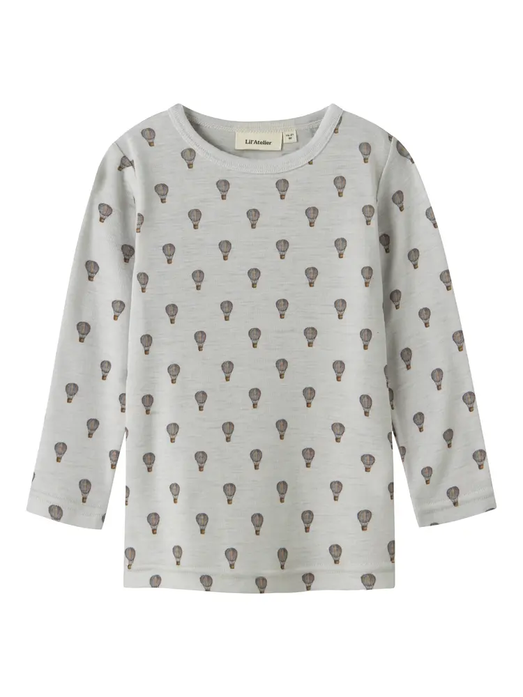 Lil  Atelier Noel Nor Uld Bluse Oyster Mushroom 110