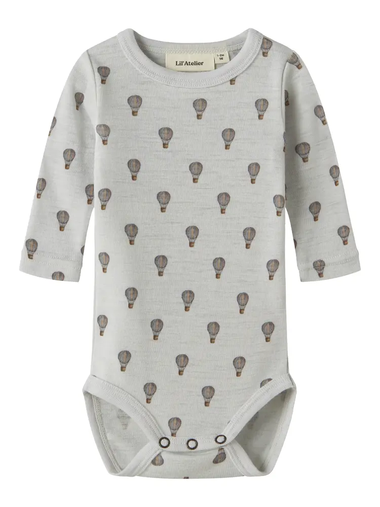 Lil  Atelier Noel Nor Uld Langærmet Body Oyster Mushroom 86