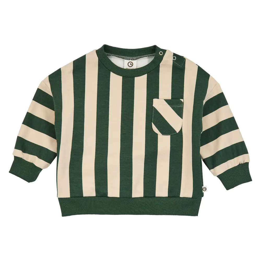Müsli Stripe Sweatshirt Oak Forest Green 80