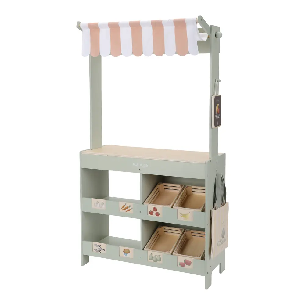 Markedsstand i træ fra Little Dutch - Leg butik hjemme!